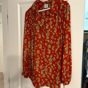 Cabi Sz M Floral Blouse